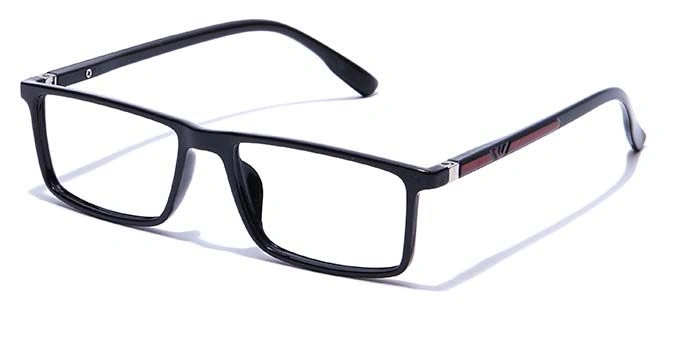 GRAVIATE by Coolwinks E12C7703 Glossy Black Full Frame Rectangle Eyeglasses for Men and Women-BLACK-1