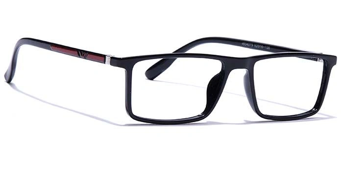 GRAVIATE by Coolwinks E12C7703 Glossy Black Full Frame Rectangle Eyeglasses for Men and Women-BLACK-2