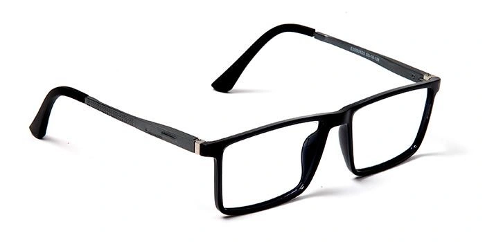 GRAVIATE by Coolwinks E20B5625 Glossy Black Full Frame Rectangle Eyeglasses for Men and Women-BLACK-2