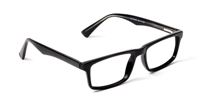 GRAVIATE by Coolwinks E21D5667 Glossy Black Full Frame Rectangle Eyeglasses for Men and Women-BLACK-2