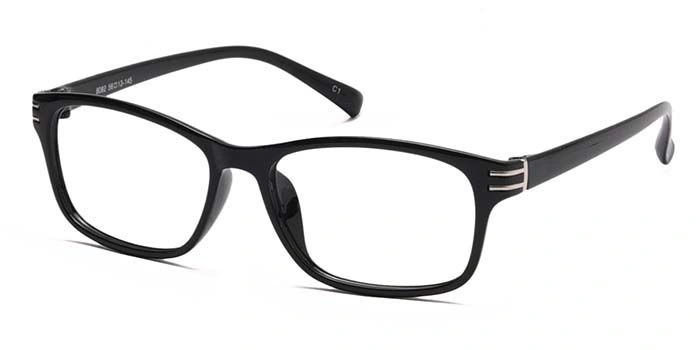 GRAVIATE by Coolwinks E12A6904 Glossy Black Full Frame Retro Square Eyeglasses for Men and Women-BLACK-1