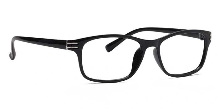 GRAVIATE by Coolwinks E12A6904 Glossy Black Full Frame Retro Square Eyeglasses for Men and Women-BLACK-2