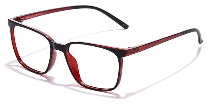 GRAVIATE by Coolwinks E12A6938 Glossy Black Full Frame Retro Square Eyeglasses for Men and Women-BLACK-1