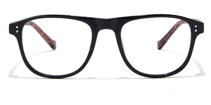 GRAVIATE by Coolwinks E12A6984 Glossy Black Full Frame Retro Square Eyeglasses for Men and Women-