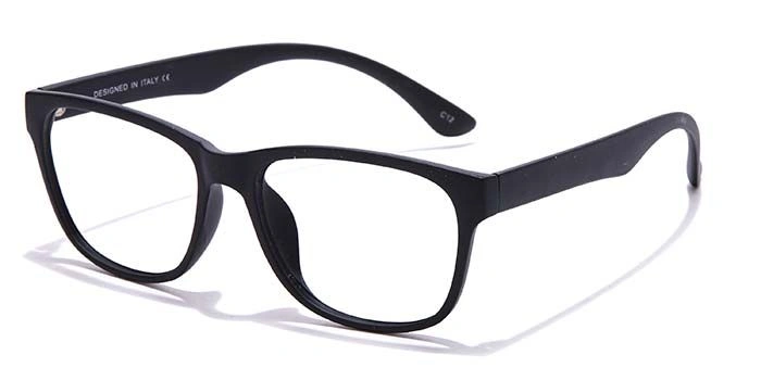 GRAVIATE by Coolwinks E12A6999 Matte Black Full Frame Retro Square Eyeglasses for Men and Women-BLACK-1