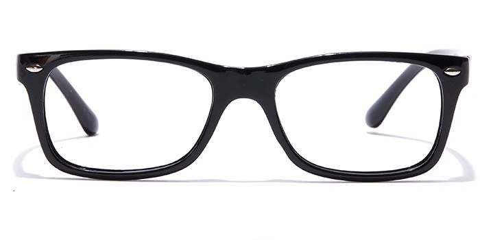 GRAVIATE by Coolwinks E12A7145 Glossy Black Full Frame Retro Square Eyeglasses for Men and Women-