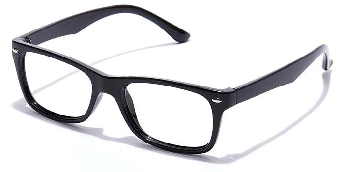 GRAVIATE by Coolwinks E12A7145 Glossy Black Full Frame Retro Square Eyeglasses for Men and Women-BLACK-1