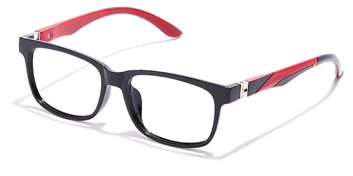 GRAVIATE by Coolwinks E12A7227 Glossy Black Full Frame Retro Square Eyeglasses for Men and Women-BLACK-1