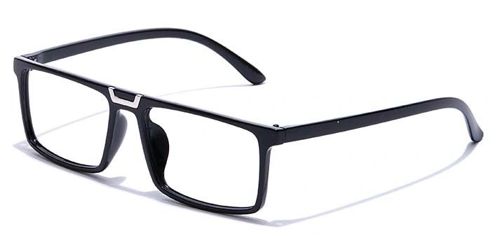 GRAVIATE by Coolwinks E12A7339 Glossy Black Full Frame Retro Square Eyeglasses for Men and Women-BLACK-1