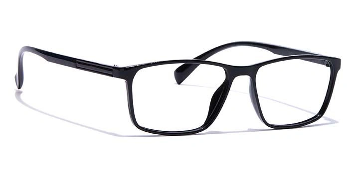 GRAVIATE by Coolwinks E12A7360 Glossy Black Full Frame Retro Square Eyeglasses for Men and Women-BLACK-2