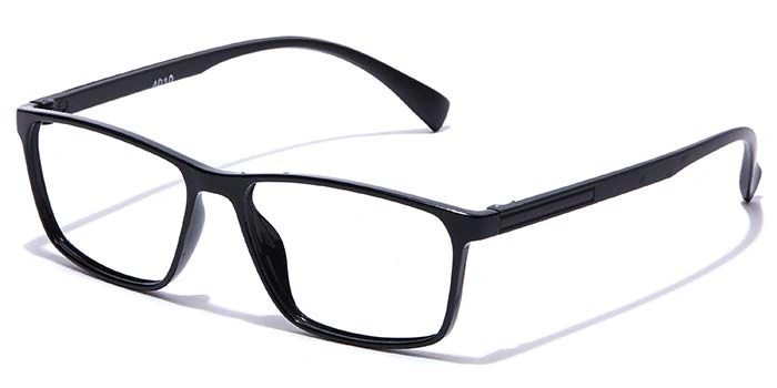 GRAVIATE by Coolwinks E12A7361 Glossy Black Full Frame Retro Square Eyeglasses for Men and Women-BLACK-1