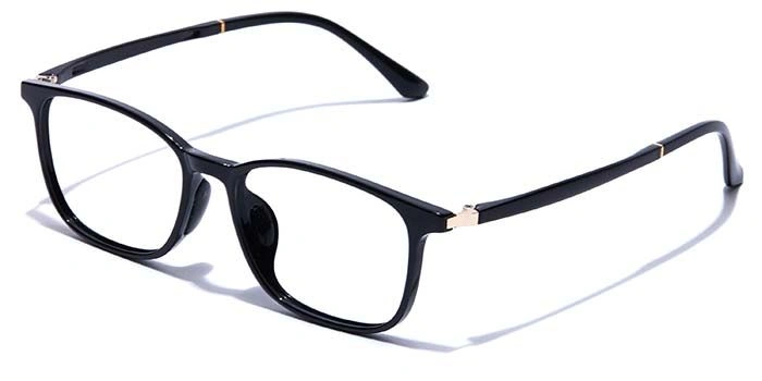 GRAVIATE by Coolwinks E12A7456 Glossy Black Full Frame Retro Square Eyeglasses for Men and Women-BLACK-1