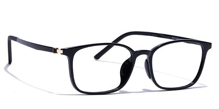 GRAVIATE by Coolwinks E12A7459 Glossy Black Full Frame Retro Square Eyeglasses for Men and Women-BLACK-2