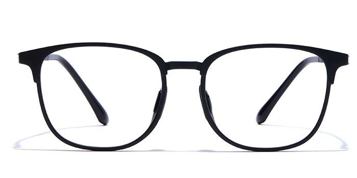 GRAVIATE by Coolwinks E12A7473 Matte Black Full Frame Retro Square Eyeglasses for Men and Women-