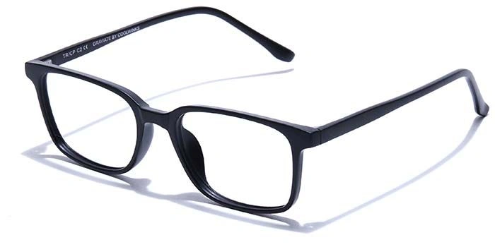 GRAVIATE by Coolwinks E12A7498 Matte Black Full Frame Retro Square Eyeglasses for Men and Women-BLACK-1