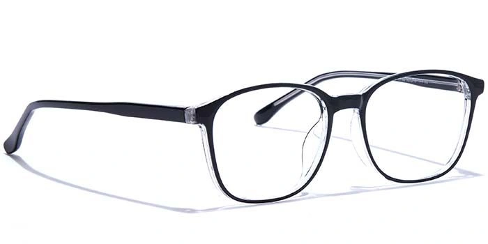 GRAVIATE by Coolwinks E12A7531 Glossy Black Full Frame Retro Square Eyeglasses for Men and Women-BLACK-2