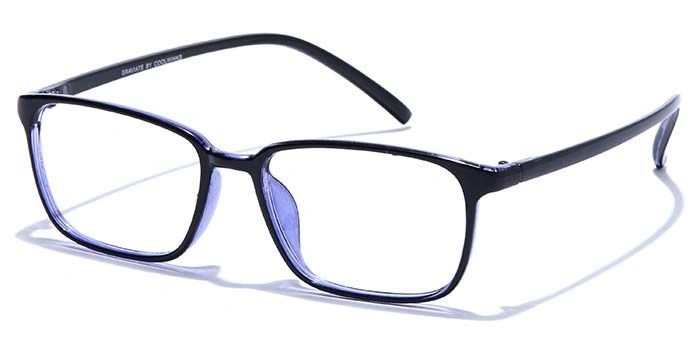 GRAVIATE by Coolwinks E12A7554 Glossy Black Full Frame Retro Square Eyeglasses for Men and Women-BLACK-1