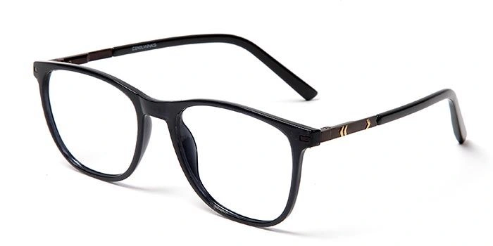 GRAVIATE by Coolwinks E12B5644 Glossy Black Full Frame Retro Square Eyeglasses for Men and Women-BLACK-1