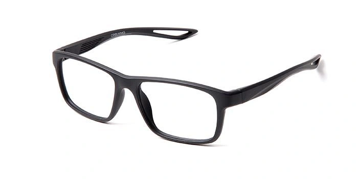 GRAVIATE by Coolwinks E12B5668 Matte Black Full Frame Retro Square Eyeglasses for Men and Women-BLACK-1