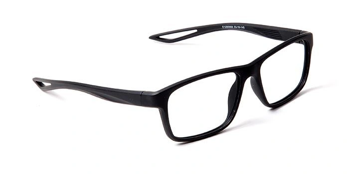 GRAVIATE by Coolwinks E12B5668 Matte Black Full Frame Retro Square Eyeglasses for Men and Women-BLACK-2