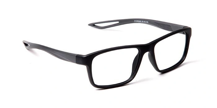 GRAVIATE by Coolwinks E12B5669 Matte Black Full Frame Retro Square Eyeglasses for Men and Women-BLACK-2