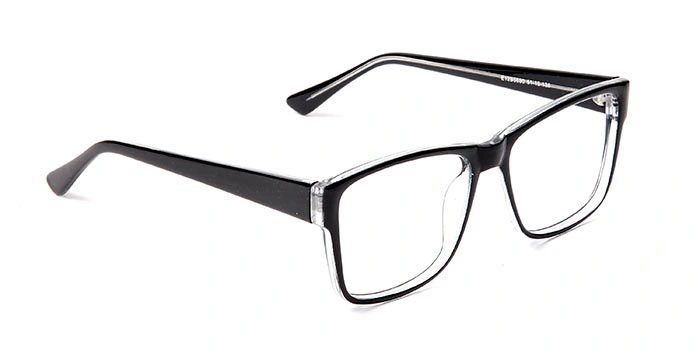 GRAVIATE by Coolwinks E12B5680 Glossy Black Full Frame Retro Square Eyeglasses for Men and Women-BLACK-2