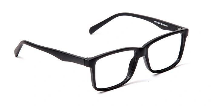 GRAVIATE by Coolwinks E12B5681 Matte Black Full Frame Retro Square Eyeglasses for Men and Women-BLACK-2