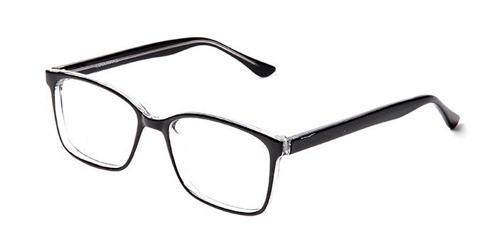 GRAVIATE by Coolwinks E12B5683 Glossy Black Full Frame Retro Square Eyeglasses for Men and Women-BLACK-1