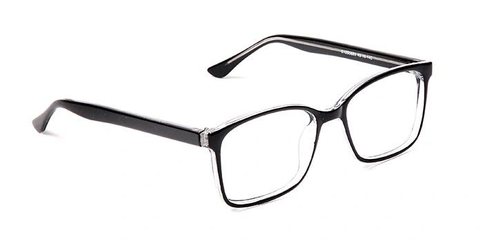 GRAVIATE by Coolwinks E12B5683 Glossy Black Full Frame Retro Square Eyeglasses for Men and Women-BLACK-2