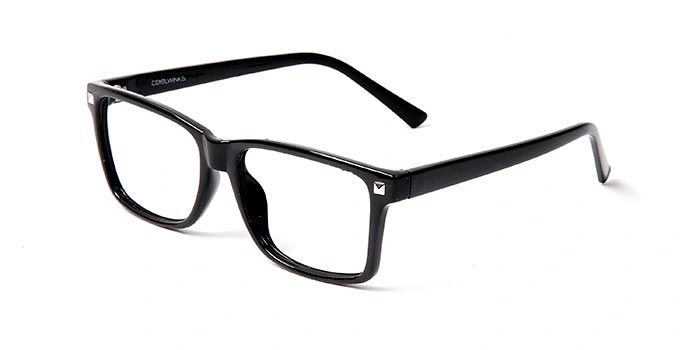 GRAVIATE by Coolwinks E12B5684 Glossy Black Full Frame Retro Square Eyeglasses for Men and Women-BLACK-1