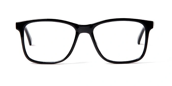 GRAVIATE by Coolwinks E12B5698 Glossy Black Full Frame Retro Square Eyeglasses for Men and Women-