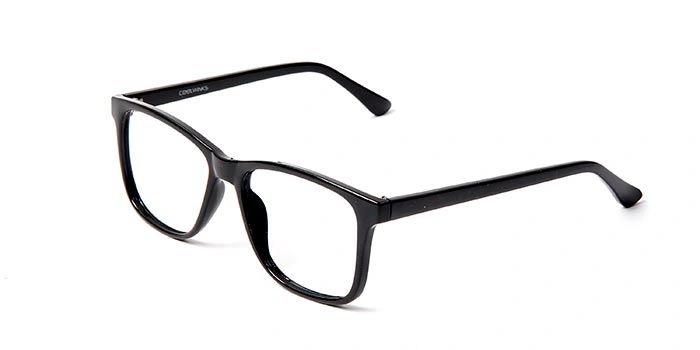 GRAVIATE by Coolwinks E12B5698 Glossy Black Full Frame Retro Square Eyeglasses for Men and Women-BLACK-1