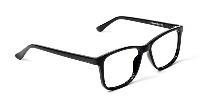 GRAVIATE by Coolwinks E12B5698 Glossy Black Full Frame Retro Square Eyeglasses for Men and Women-BLACK-2