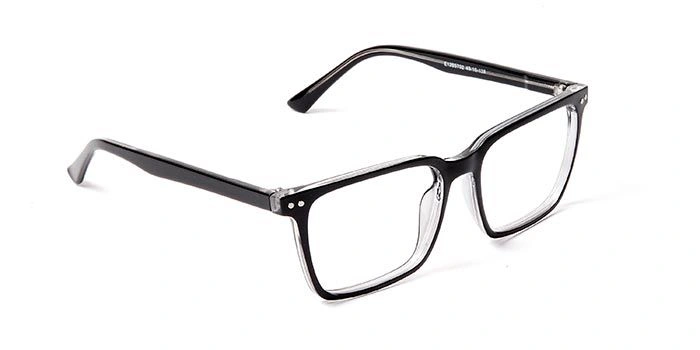 GRAVIATE by Coolwinks E12B5702 Glossy Black Full Frame Retro Square Eyeglasses for Men and Women-BLACK-2