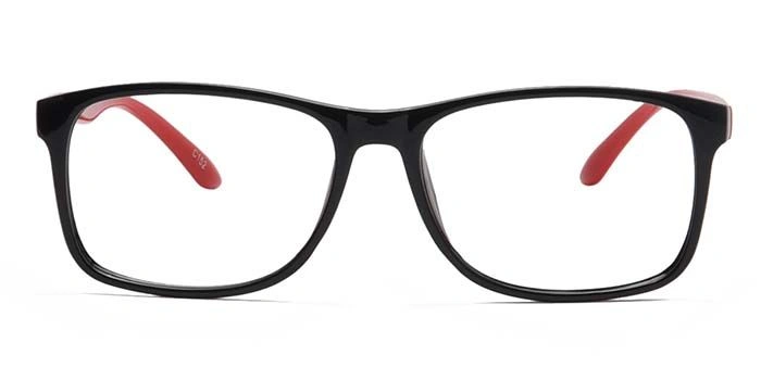 GRAVIATE by Coolwinks E12B6928 Glossy Black Full Frame Retro Square Eyeglasses for Men and Women-