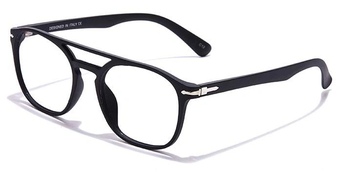 GRAVIATE by Coolwinks E12B6980 Matte Black Full Frame Retro Square Eyeglasses for Men and Women-BLACK-1