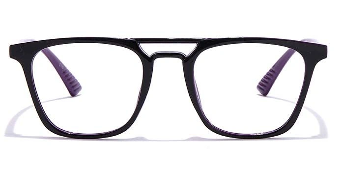 GRAVIATE by Coolwinks E12B6986 Glossy Black Full Frame Retro Square Eyeglasses for Men and Women-