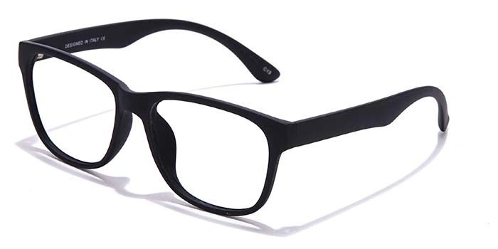 GRAVIATE by Coolwinks E12B7000 Matte Black Full Frame Retro Square Eyeglasses for Men and Women-BLACK-1