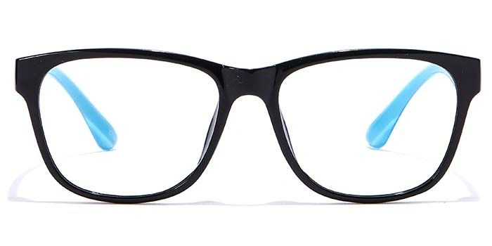 GRAVIATE by Coolwinks E12B7001 Glossy Black Full Frame Retro Square Eyeglasses for Men and Women-