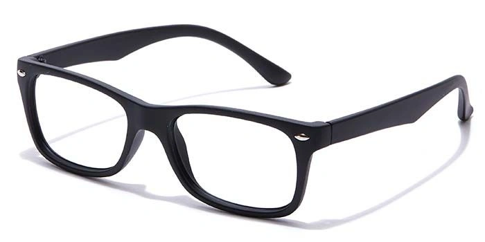 GRAVIATE by Coolwinks E12B7117 Matte Black Full Frame Retro Square Eyeglasses for Men and Women-BLACK-1