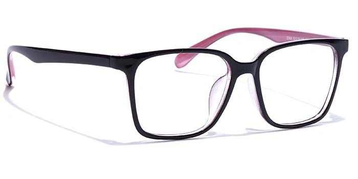 GRAVIATE by Coolwinks E12B7257 Glossy Black Full Frame Retro Square Eyeglasses for Men and Women-BLACK-2