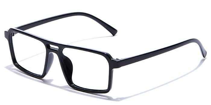 GRAVIATE by Coolwinks E12B7334 Glossy Black Full Frame Retro Square Eyeglasses for Men and Women-BLACK-1