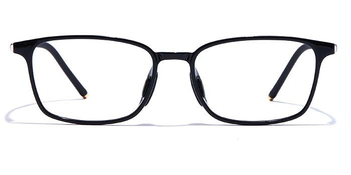 GRAVIATE by Coolwinks E12B7455 Glossy Black Full Frame Retro Square Eyeglasses for Men and Women-