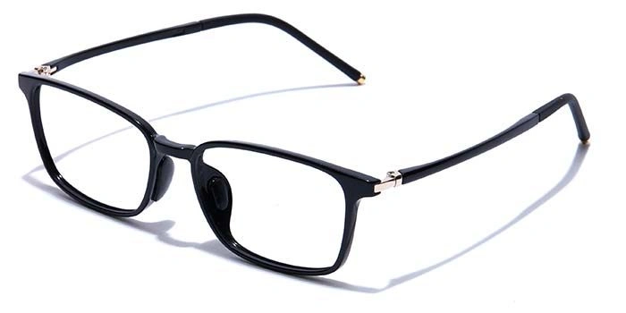 GRAVIATE by Coolwinks E12B7455 Glossy Black Full Frame Retro Square Eyeglasses for Men and Women-BLACK-1