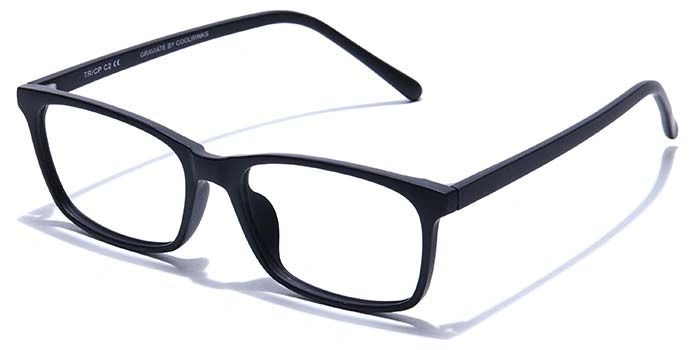 GRAVIATE by Coolwinks E12B7501 Matte Black Full Frame Retro Square Eyeglasses for Men and Women-BLACK-1