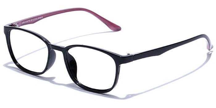 GRAVIATE by Coolwinks E12B7523 Glossy Black Full Frame Retro Square Eyeglasses for Men and Women-BLACK-1