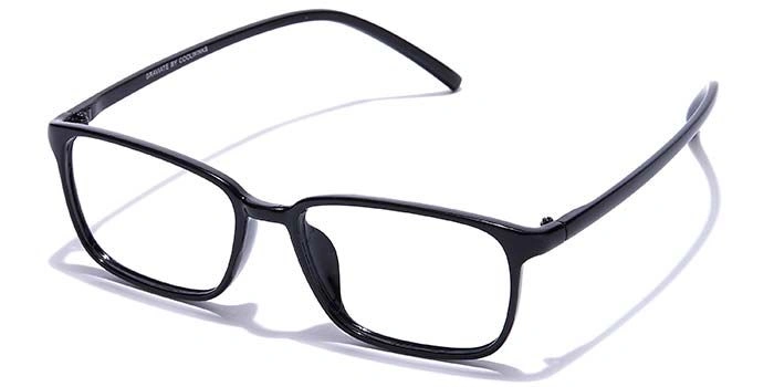 GRAVIATE by Coolwinks E12B7554 Glossy Black Full Frame Retro Square Eyeglasses for Men and Women-BLACK-1