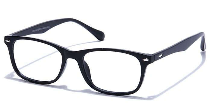 GRAVIATE by Coolwinks E12B7601 Matte Black Full Frame Retro Square Eyeglasses for Men and Women-BLACK-1