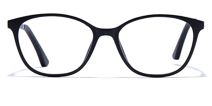 GRAVIATE by Coolwinks E12B7747 Matte Black Full Frame RetroSquare Eyeglasses for Men and Women-