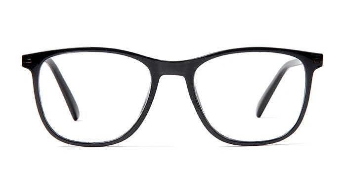 GRAVIATE by Coolwinks E12C5637 Glossy Black Full Frame Retro Square Eyeglasses for Men and Women-